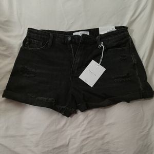 Kancan black denim shorts